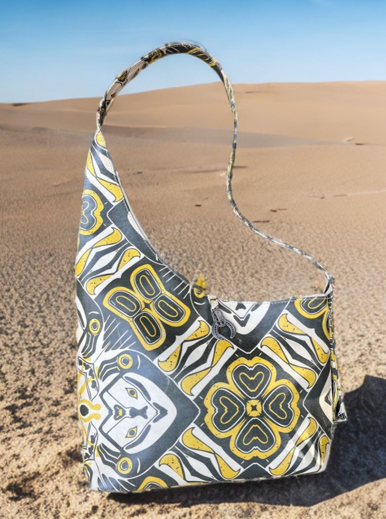 Umxwayo the printed leather bag
