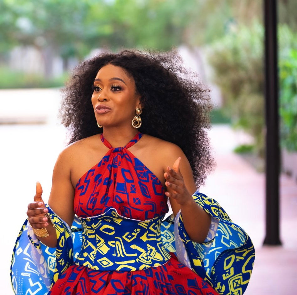 Mama Africa kimono, Envelope dress and corset set