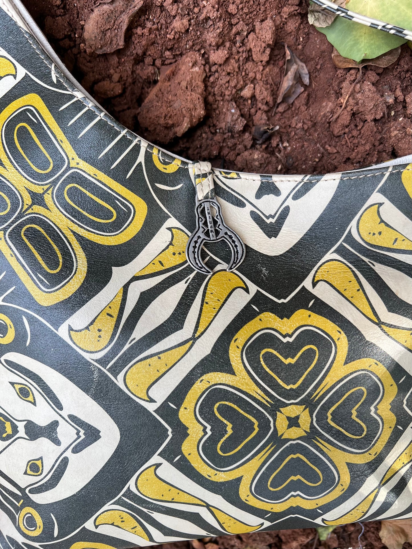 Umxwayo the printed leather bag