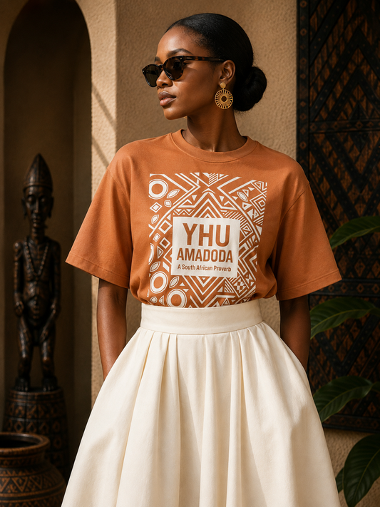 YHU AMADODA T-SHIRT : Brown